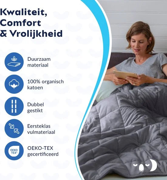 Dormiwise Verzwaringsdeken 5 KG voor Betere Slaap - Weighted Blanket - Dekbed - Verzwaarde Deken - 150 x 200 CM
