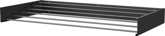 Wasophoogte® Wanddroogrek - Wandmontage Droogrek - Inklapbaar Droogrek - Muurdroogrek - Wasrek hangend - 100cm - 6m Drooglengte - Zwart