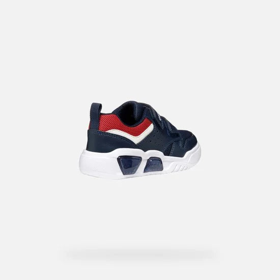 GEOX ILLUMINUS TIENERS Sneakers - MARINEBLAUW/ROOD - Maat 29