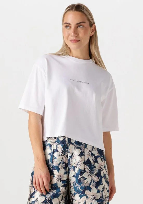 Amaya Amsterdam Baylie Tops & T-shirts Dames - Wit - Maat S