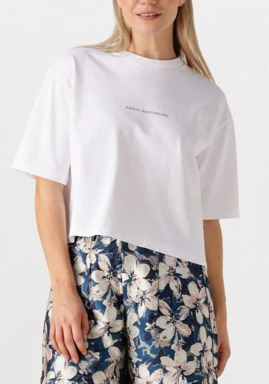 Amaya Amsterdam Baylie Tops & T-shirts Dames - Wit - Maat S