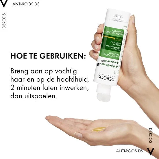Vichy Dercos Technique Anti-Roos DS Shampoo - Droog Haar - Seleniumdisulfide en Salicylzuur - 200ml