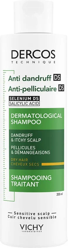 Vichy Dercos Technique Anti-Roos DS Shampoo - Droog Haar - Seleniumdisulfide en Salicylzuur - 200ml