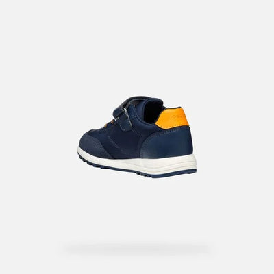 GEOX ALBEN JONGENS Sneakers - MARINEBLAUW/LIME - Maat 34