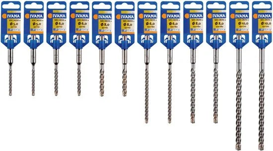 Ivana Hamerboor Sds-Plus Cross 6.0x 100/165mm - 10 Stuks