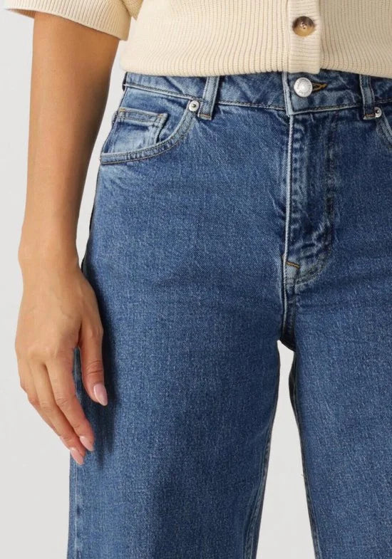 SELECTED WOMEN Slfwide Bea-kori Mw Jeans Jeans Dames - Broek - Blauw - Maat 32/32