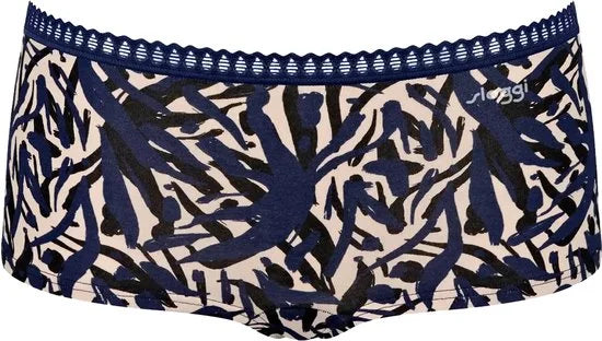sloggi GO Crush Short 3 pak Dames Onderbroek - Blauw - DonkerCombinatie - Maat XL