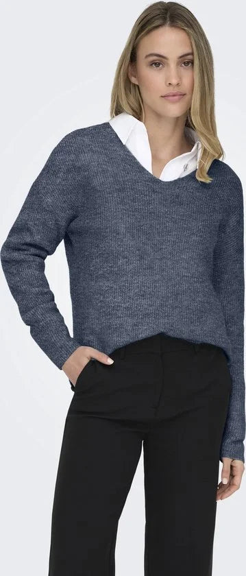 ONLY - ONLCAMILLA V-NECK L/S PULLOVER KNT NOOS - Dames - Gebreide truien