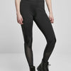 Urban Classics - Highwaist Mixed Tech Sportlegging - XS - Zwart