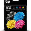 HP Inktcartridge 937 Origineel 4-pack Zwart, Cyaan, Magenta, Geel 6C400NE