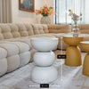 Mica Decorations Luna Bijzettafel - H46 x Ø32 cm - IJzer - Off-white