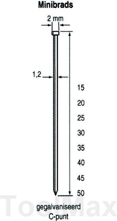 Dutack Mini brad SKN12 40 mm - 5000 Stuks
