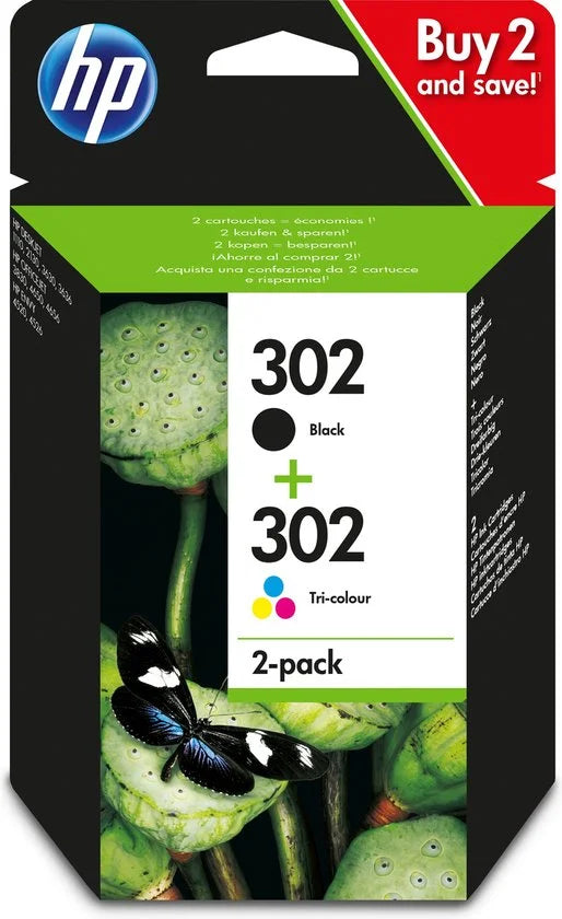 HP 302 - Inktcartridge - Origineel - Standaard capaciteit - Kleur en Zwart