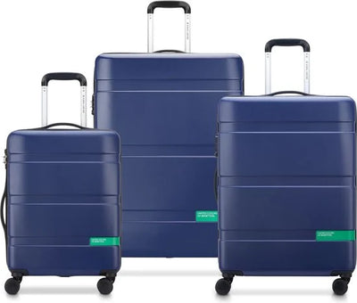 Delsey Paris x United Colors Of Benetton - Kofferset Now - 3 delig - Handbagage 34L + ruimbagage 65L en 93L – Blauw