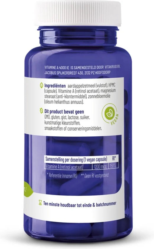 Vitakruid Vitamine A 4000 IE Vegan 90 capsules