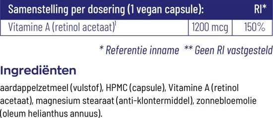 Vitakruid Vitamine A 4000 IE Vegan 90 capsules