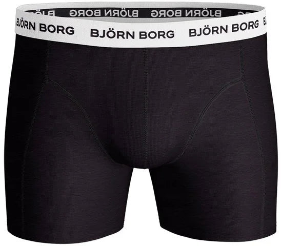Björn Borg Cotton Stretch Boxershort Heren - Zwart/Wit/Zwart - 5 stuks - Heren onderbroeken - Boxer - Maat XL