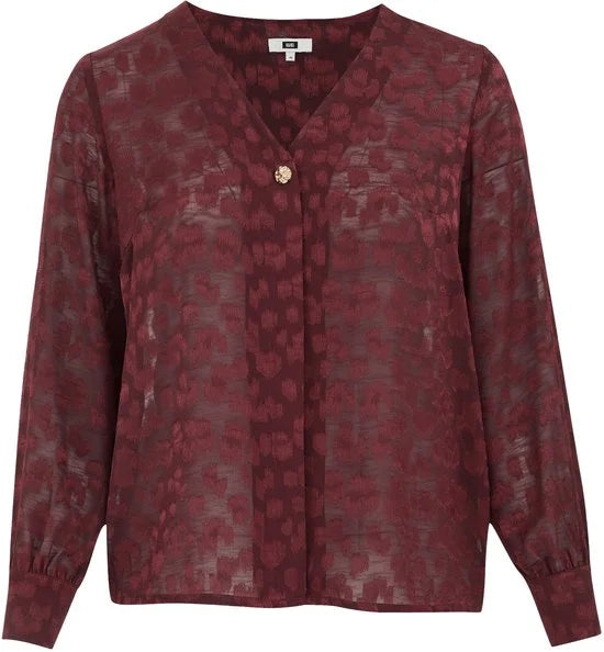 WE Fashion Dames blouse met structuur - Curve