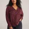 WE Fashion Dames blouse met structuur - Curve