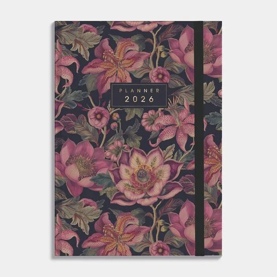 Hobbit - A4 Planner 2026 - A4 (21 x 29,7 cm) - 1 week op 2 pagina's - Harde Kaft - Bloem Klassiek
