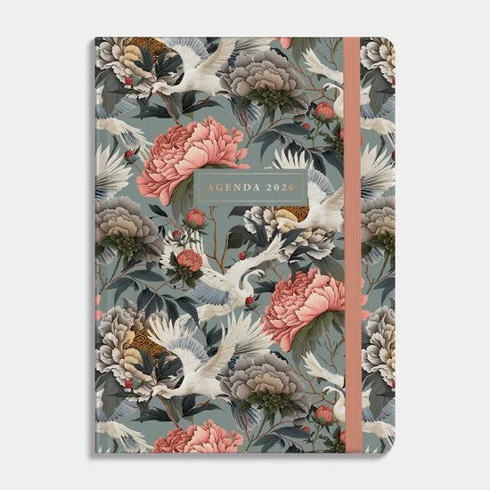 Hobbit - A5 Agenda 2026 - A5 (14,8 x 21 cm) - 1 week op 2 pagina's - Agenda A5 - Harde Kaft - Kraanvogels