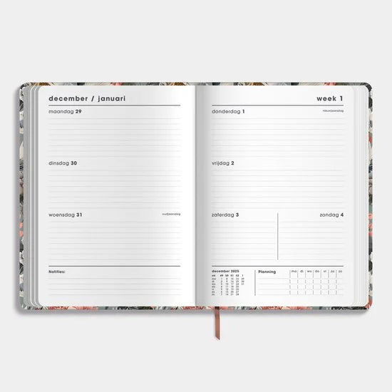 Hobbit - A5 Agenda 2026 - A5 (14,8 x 21 cm) - 1 week op 2 pagina's - Agenda A5 - Harde Kaft - Kraanvogels