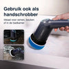 Samako Elektrische Schoonmaakborstel - Elektrische Schrobber - IPX6 waterdichte Schrobborstel met steel - 9 opzetstukken - Poetsmachine - Schrobmachi