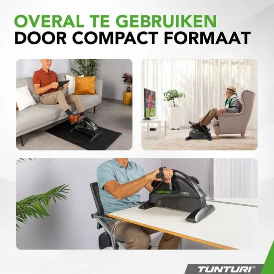 Tunturi Cardio Fit M30 Stoelfiets - Hometrainer - Met LCD monitor - Fietstrainer met instelbare weerstand - Bureaufiets