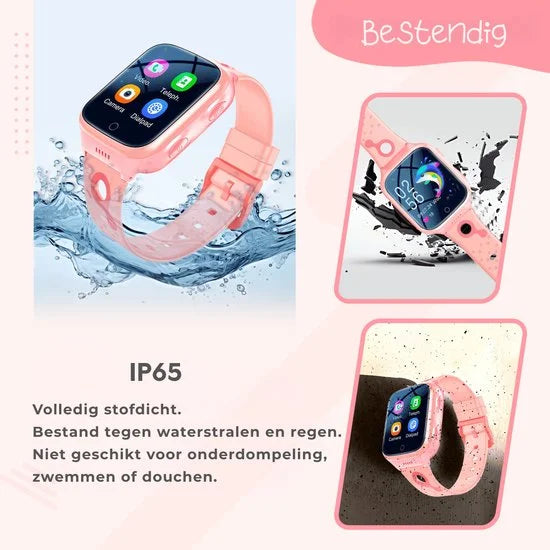 ISHIVA® GPS Horloge Kind geschikt voor Simkaart (4G GPS)–Smartwatch Kinderen met HD-camera & Videobellen - Kinder Smartwatch - 1000 mAh Long Battery–