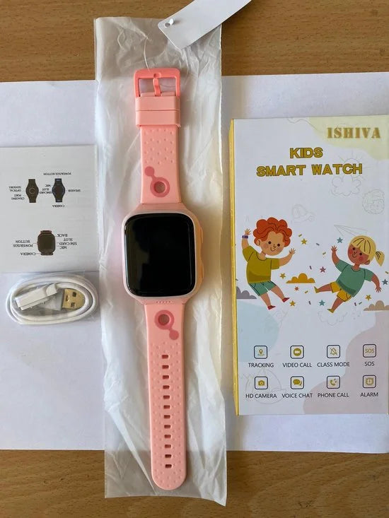 ISHIVA® GPS Horloge Kind geschikt voor Simkaart (4G GPS)–Smartwatch Kinderen met HD-camera & Videobellen - Kinder Smartwatch - 1000 mAh Long Battery–