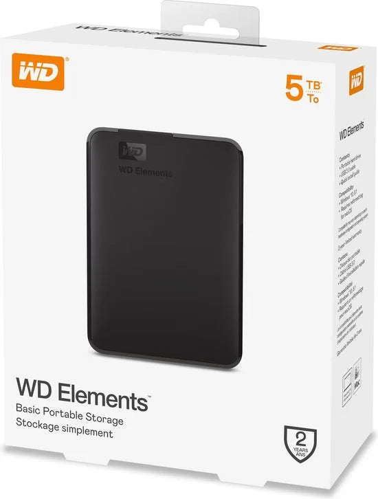 Western Digital Elements Portable - Externe Harde Schijf - 5 TB
