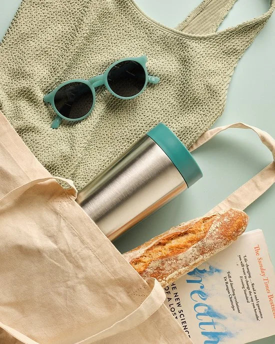Circular & Co - Travel Mug - Koffiebeker To Go - Coffee To Go Beker - 454 ml - Stainless Steel - Aquamarine Green - 16oz – Duurzaam