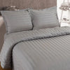 Primaviera Deluxe Hotel Stripe Dekbedovertrek - Lits-Jumeaux - 240X200/220 + 2 x kussenslopen 60x70 - Grijs