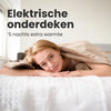 Auronic Elektrische Onderdeken XL - 190 x 90 cm - 1 Persoons Warmtedeken - 3 Warmtestanden met Timer - met Hoekelastieken - Verwarmingsdeken - Wit