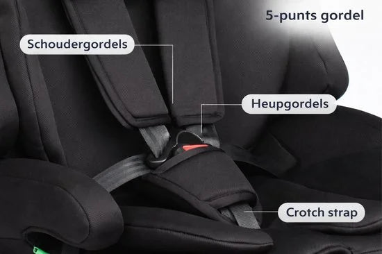 Bebies First Autostoel Isofix Grandtour Allure Groep 1/2/3 9-36 kg (76 tot 150 cm) Vanaf 15 maanden tot 12 jaar – Isofix & i-Size - Met Bekerhouder -