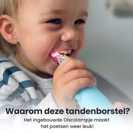 Loby Pïnguin - Elektrische tandenborstel kind - Baby tandenborstel - Oplaadbaar - Smart Timer - 0-6 Jaar - Inclusief 3 opzetborstels - Blauw