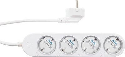 SHELLY Power Strip 4 Gen4, 4-voudig, wit, WiFi, Bluetooth, Zigbee, Matter, HomeKit, Alexa