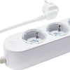 SHELLY Power Strip 4 Gen4, 4-voudig, wit, WiFi, Bluetooth, Zigbee, Matter, HomeKit, Alexa