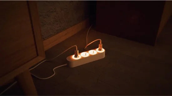 SHELLY Power Strip 4 Gen4, 4-voudig, wit, WiFi, Bluetooth, Zigbee, Matter, HomeKit, Alexa