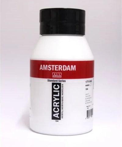 Amsterdam Acrylverf - Zinkwit - Acrylverf - Kunstschildersverf - Pigmentrijke verf - Sneldrogende verf - Dekwit - Verf voor canvas - Verf voor hout -