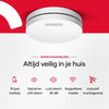 SAVS SM11R4 Draadloos koppelbare rookmelder - SafeLink - 10 jaar batterij - Extra dun design - Geen LED lampje - Montage zonder boren - Voldoet aan E