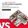 SAVS SM11R4 Draadloos koppelbare rookmelder - SafeLink - 10 jaar batterij - Extra dun design - Geen LED lampje - Montage zonder boren - Voldoet aan E