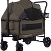 Cabino Waggie Bolderkar Opvouwbaar Met 2 Zitjes – Inclusief Duwstang, Trekbeugel & Drinkbeker – Max. 44 kg - Groen