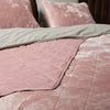 SleepMed Luxe Bedsprei Velvet 240x220cm - Incl 2 kussenslopen - Polyester - Roze
