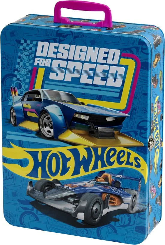 Klein Toys Hot Wheels verzamelkoffer - geschikt voor max. 50 auto's - 26x8,5x37,5 cm - blauw