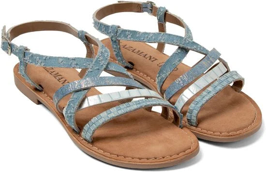 Lazamani - Zuri Dames Sandalen Denim - Maat 37