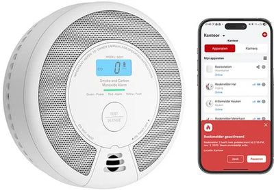 X-Sense SC07-MR Slimme combimelder met WiFi - Link+ Pro - Rook en koolmonoxide - 360° sensor - Rookmelder en koolmonoxidemelder - Rook én CO melder d