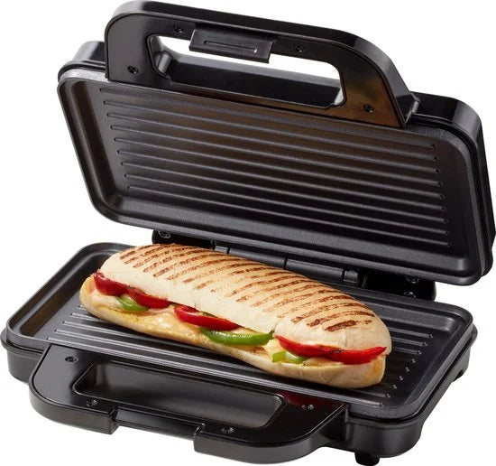 Tomado TGP2001S - XXL Tosti apparaat - 2 tosti’s - PFAS vrij - Panini grill - Tosti ijzer - Grill apparaat - 900 watt - Zwart/rvs