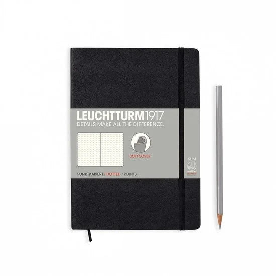 Leuchtturm1917 Notitieboek Medium - Softcover - Puntjes - Zwart