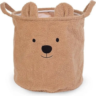 Childhome - Opbergmand - 40x40x40 Cm - Teddy - Bruin - Speelgoedmand - Wasmand